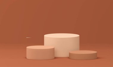 3d podyum silindiri bej kahverengi moda gösterisi en iyi kazanma yarışması başarısı gerçekçi vektör illüstrasyonunu kutluyor. Pedestal Temel Temel Temel Sahne Sahnesi Sahne Sahnesi Yapımı