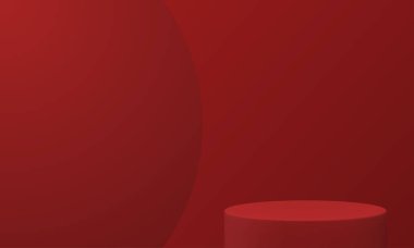 Yaya silindiri 3d sütun temel inşaat olayı kutlama ödülü arena gerçekçi vektör illüstrasyonu. Ürün reklamcılığı prim sunumu için podyum mimari platformu minimal gösterim