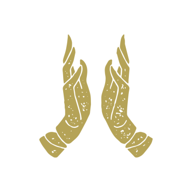 İki dikey kadın el, antika grunge desen resimlerini alkışlamaya hazır. Selamlama, destek, teşekkürler, tezahürat yapan kadın kolları. Vücut bakımının sembolü güzellik sağlığı