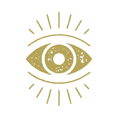 Kutsal mitolojide herkes kirpikli ve göz küresi elli görür. Dekoratif tasarım. Altın grunge desen çizimi. İzole edildikten sonra düşüncenin sihirli esrarengiz optik sembolü