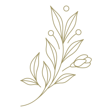 Böğürtlen ve çiçek çizgisi tasarım elementi