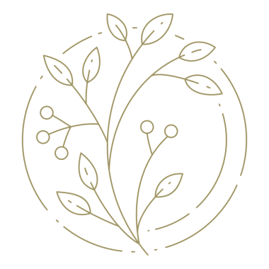 Çember çerçeve çizgisi tasarım elementinde yalanlar ve böğürtlenlerle dal