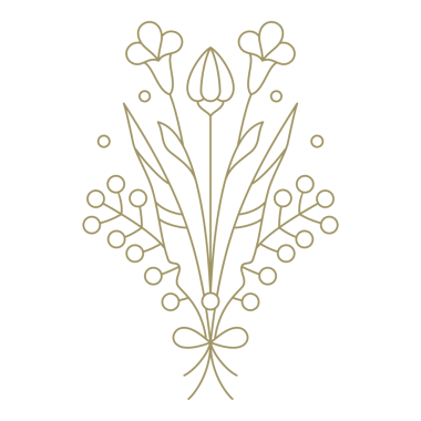 Yay çizgisi tasarım elementi olan buket