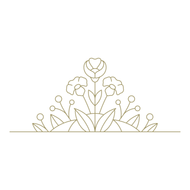 Çiçeksel vignette çizgi sanat tasarım elementi