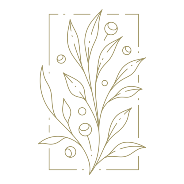 Dikdörtgen çerçeve çizgisi sanat tasarım elementinde çiçek