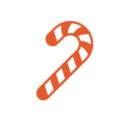 Kırmızı Noel şekeri baston el çizimi klasik çizim