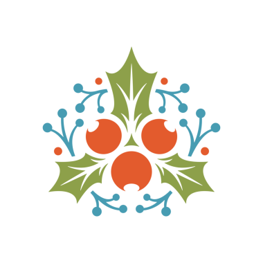 Böğürtlenli ökseotu yaprakları. El çizimi, klasik resim.