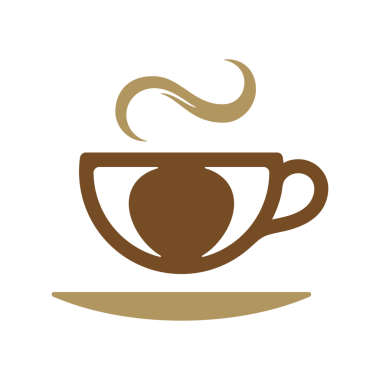 Paketleme ve menü tasarımı veya etiket dekorasyonu için aromatik kahve el çizimi slihouette simgesi.