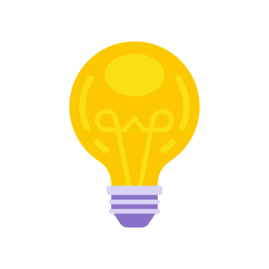 Sarı klasik elektrik ampulü aydınlatma ikonu düz çizim. Yeniliğin, fikrin, beyin fırtınasının, çözümün, beyaza izole edilmiş ilhamın sembolü. Aydınlatılmış ışıltı icadı