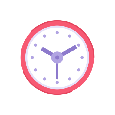 Zaman çizelgesini kontrol etmek için oklarla yuvarlak içine alınmış klasik duvar gözlemi. Kontrol süresi için yuvarlak saat zamanlayıcısı beyazda izole edildi. Önemli plan randevusu anımsatıcı dakikliğini düzenle