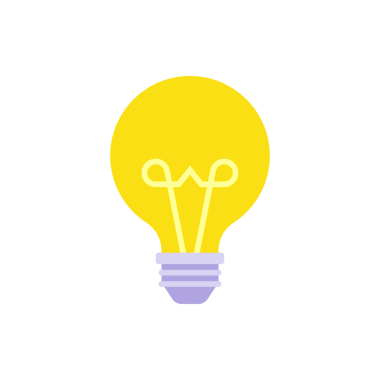 Kapalı alan aydınlatması için basit sarı ışıklı ampul. Yenilik fikri, beyin fırtınası, zeka, çözüm, ilham girişimi izole edilmiş. Hızlı tüyo tasarımı