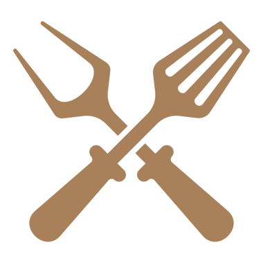 Kahverengi renkli el çizimi ile ızgara silueti için çapraz barbekü araçlarıName