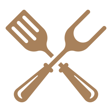 Kahverengi renkli el çizimi ile ızgara silueti için çapraz barbekü araçlarıName