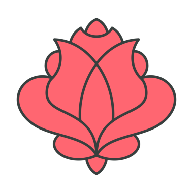 Pembe romantik dekoratif çiçek zarif taç yaprakları pop sanat tarzı moda tişört baskısı karikatür çizimi. Çiçek açan klasik yaz bitkisi tomurcuğu dekoru tasarlıyordu. Moda gelişir