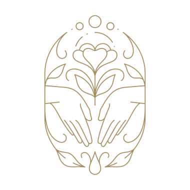 İlkbahar çiçekleri ile çevrili romantik insan elleri organik bitki narsisleri altın monokrom çerçeve çizgisi ikonu çizimi. Zarif kollar doğal çiçek açmış dekoratif amblem