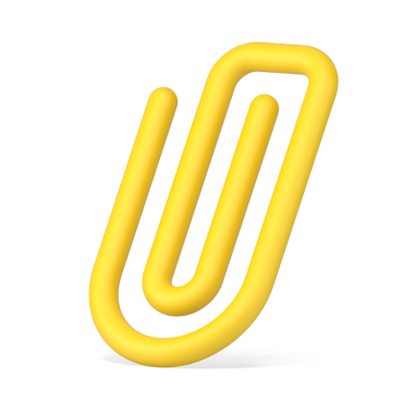 Plastik sarısı ataç 3D simgesi. Anımsatıcı ve belgeler için bir araç. Çizimler ve çizimler için kırtasiye tutucusu. Okul ve ev için zımba. 