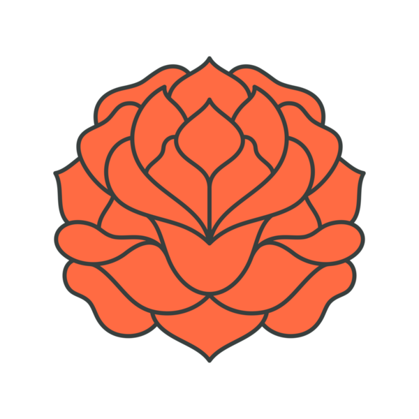 Kıvrımlı taç yapraklı kırmızı zarif gül tomurcuğu pop sanat harikası dekoratif karikatür çizimi çiziyordu. Romantik yaz çiçeği doğal çiçek tişört desenli süs etiketi izole edilmiş.