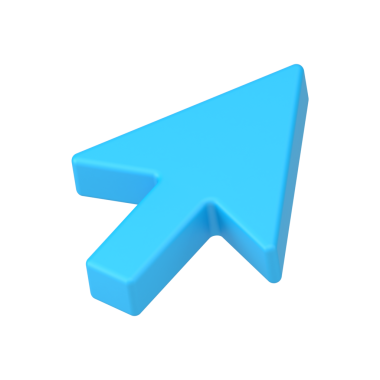 Mavi web okunun 3D simgesi. Web sitesi için işaretleyici hacimsel fare imleci. Gerçekçi online eylemleri seçmek için bilgisayar arayüzü. Doğrudan hedefe giden yolun düzelticisi. 3d simge izole şablonu