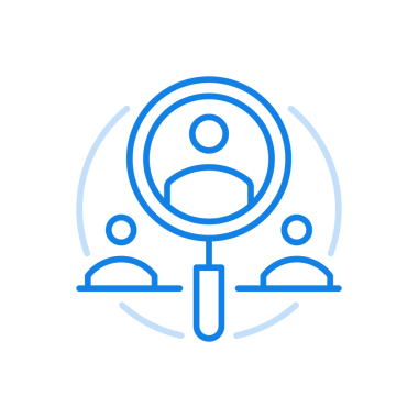 Nitelikli uzman satır simgesi ara. Doğru adaylar işe yarar. Büyüteç hedef alınmış bir karakterdir. Özgeçmişin incelenmesi ve insan kaynaklarını analiz eden profesyonel işverenler işe alınması.