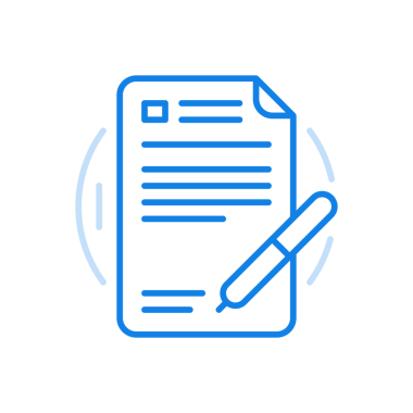 Sözleşme çizgisi simgesi imzalıyorum. Anlaşma şartları ve kalemle birlikte bir sayfa kağıt. Ortaklık anlaşması ve lisanslı notlarla dolu başarılı bir yasal belge. İş birliğine rıza.