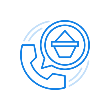 Telefon hattı ikonuna göre yemek siparişi. Atıştırmalık sipariş etmek için mobil internet işi. Çemberde ambalajlı bir telefon alıcısı. Alıcıya hızlı teslimatı olan çevrimiçi bir restoran..