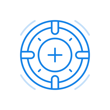 Crosshair çizgisi simgesi. Askeri keskin nişancı ve optik nişancı tarafından hedef alınıyor. Tüfek ve yaylı tüfek yarışması ekipmanları. Modern hassas teleskop hedefleme teknolojileri.