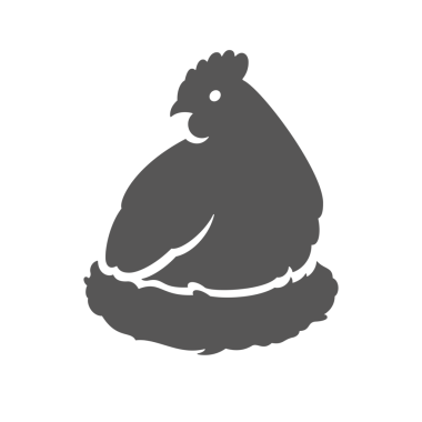 Tavuk silueti klasik el çizimi çizimi. Çiftlik kuşu ya da kasap dükkanı retro logo tasarım elementi