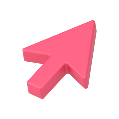 Pembe web okunun 3D simgesi. Web sitesi için işaretleyici hacimsel fare imleci. Gerçekçi online eylemleri seçmek için bilgisayar arayüzü. Doğrudan hedefe giden yolun düzelticisi. 3d simge izole şablonu