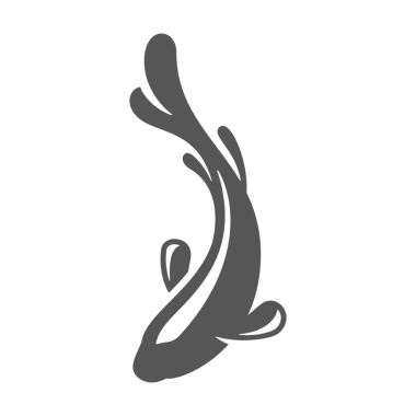 Klasik logo tasarımı için balık eli çizilmiş siluet çizimi. Deniz ürünleri grafik silueti.