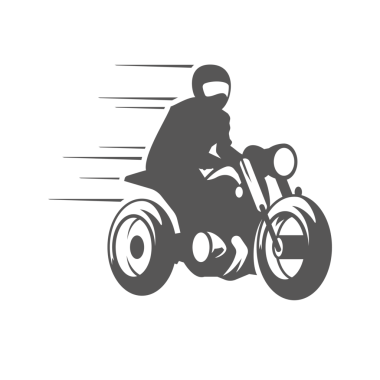 Klasik logo tasarımı için el çizimi silueti olan klasik bir motosiklet. moto motor grafikleri çizimi.