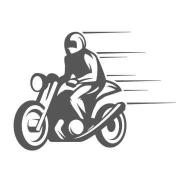 Klasik logo tasarımı için el çizimi silueti olan klasik bir motosiklet. moto motor grafikleri çizimi.