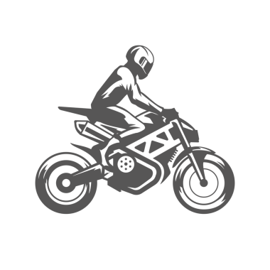 Antika logo tasarımı için el çizimi silueti olan spor motosikleti. moto motor grafikleri çizimi.