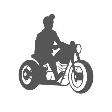 Klasik logo tasarımı için el çizimi silueti olan klasik bir motosiklet. moto motor grafikleri çizimi.