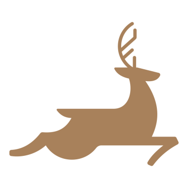 Retro logo tasarımı için çalışan geyik eli çizilmiş siluet çizimi