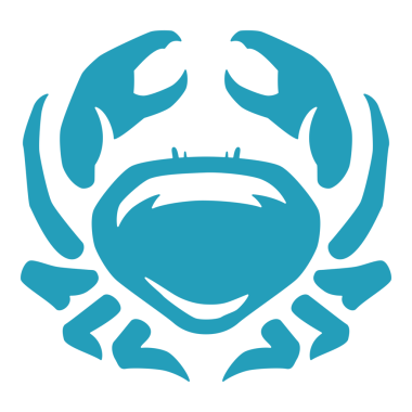 Büyük yengeç silueti el çizimi klasik illüstrasyon