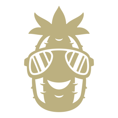 Güneş gözlüklü komik ananas çizgi filmi. 