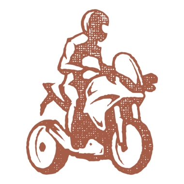 Süper motosikletli siluet elli bir adam mürekkep damgalı klasik bir resim çizdi. Afiş veya etiket dekorasyonu için motosiklet amblemi üzerinde yarış kıyafeti ve kask süren erkek grunge desen efekti