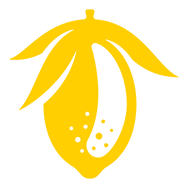 Sarı renkli el çizimi klasik resimli Citrus simgesi