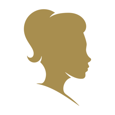 Gelin baş profili silueti el çizimi klasik illüstrasyon