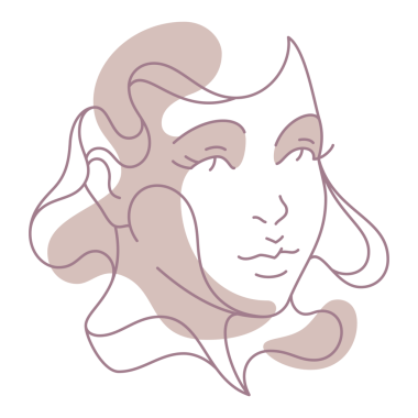 Kadın Yüzü Soyut Çizgi Sanatı