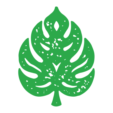 El yapımı minimalist eğreltiotu yaprağı yeşili, süs kenarları ve sapı yeşil grunge deseni çizimi. Tek renkli egzotik yağmur ormanı bitkisi yeşillik dekoratif amblemi beyaza izole edilmiş.