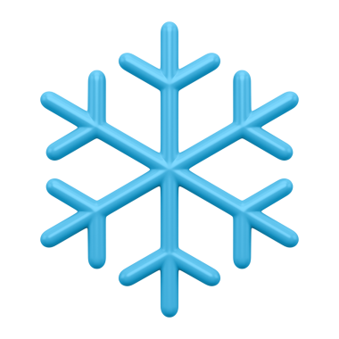 Noel mavisi kar tanesi. Minimalist yaratıcı tarzda şenlikli soyut buz kristali. Kutlama iç dekorasyonuyla birlikte. Neşeli kış partileri ve hediyeler. 3d illüstrasyon