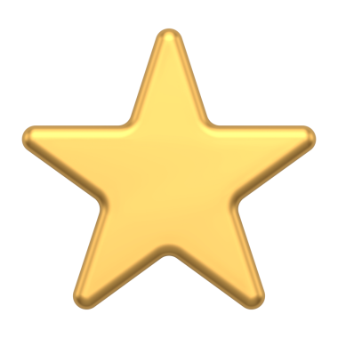 3D yeni yılın altın minimalist yıldızı. Noel ve moda iç dekorasyon için parlak bir dekorasyon. Açık fikirli gerçekçi şekiller. Neşeli kış tatili ve havasının süsleri.