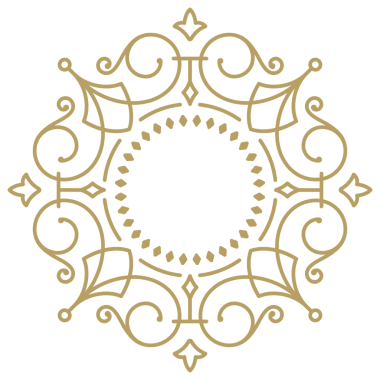 Dekoratif klasik süslemeli yuvarlak çerçeve. Monogram logosu, düğün, tebrik kartı için altın sınır tasarımı unsuru