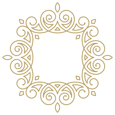 Dekoratif klasik kare çerçeve. Monogram logosu, düğün, tebrik kartı için altın sınır tasarımı unsuru