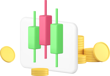 İş mali analizi dinamik diyagram veri grafiği altın sikke para 3d simge gerçekçi