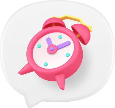 Alarm saat bildirim anımsatıcı konuşma baloncuğu zaman kontrol 3d simgesi gerçekçi