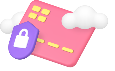 Çevrimiçi bankacılık hesap kartı ve para koruması tasarruf işlem deposu 3d simgesi gerçekçi