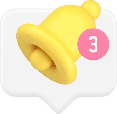 Gelen anımsatıcı uyarısı ses uyarısı uygulaması zil sesi gelen kutusu 3D simgesi