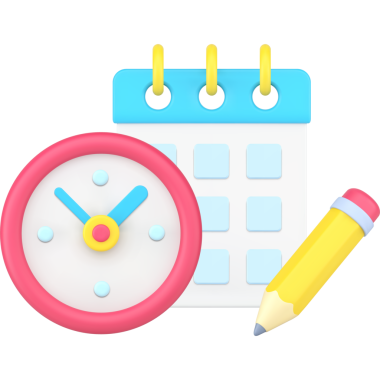 Zaman yönetimi olay hatırlatıcısı iş planlama takvimi ipuçları iş organizasyonu 3d simgesi